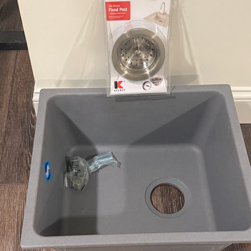 Gray Granite Kitchen Sink with Accessories NEW